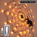 Axyaa Spider Web Light String: Halloween Indoor/Outdoor Ghost Festival Decoration