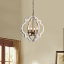 Axyaa Solid Wood Chandelier - Elegant Pendant Light for Home Improvement
