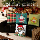 Axyaa Santa Christmas Pillow Cover for Sofa, Bedroom, Car - Festive Decor Theme