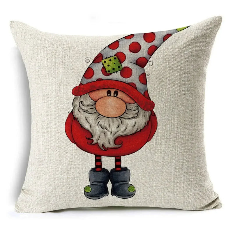 Christmas Santa Claus Pillowcase: Axyaa Linen Decoration for Car Sofa 45cm * 45cm