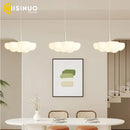 Axyaa Cloud Ceiling Chandelier: White Cream Pendant Light for Dining Living Kitchen Decor