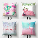 Axyaa Flamingo Sofa Pillow Cover 45cmX45cm Square Cushion Case Boho Style