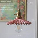 Axyaa Nordic Ceramic Pendant Light Brass Vintage Adjustable Hanging Light