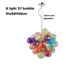 Axyaa Glass Bubble Chandelier Pendant Light for Living Room Bedroom