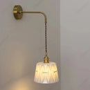 Axyaa Simple Retro LED Ceramic Wall Lamp for Bedroom and Living Room