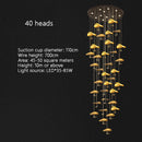 Axyaa Lotus Leaf Chandelier: Luxury Copper Dining Room Pendant Light