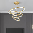 Axyaa Aluminum Ring Pendant Chandeliers for Living Room and Restaurant Lighting