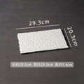Axyaa Ceramic Rectangular White Plate for Western Food - Artistic Design