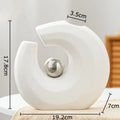 Axyaa Silver Ball Ceramic Vase for Elegant Room Decor