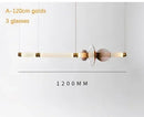 Axyaa Modern Italian Design LED Glass Tube Chandelier: Stylish Lighting for Bedroom or Living Room
