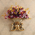 Axyaa Double Angel Vase Wall Hanging with Artificial Flowers for Home Decor