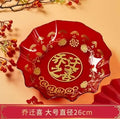 Axyaa Big Fu Zi Fruit Plate - Melon & Snack Plate for Home, BPA-Free