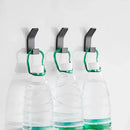 Axyaa Space Aluminum Double Hooks: Strong Adhesive, Waterproof, Bathroom & Coat Rack