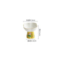 Axyaa Flower Shaped High Footed Ceramic Bowl - Creative Tableware