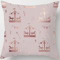 Axyaa Gold Geometric Flow Elements Pillow Case Cover Home Decor Accessories