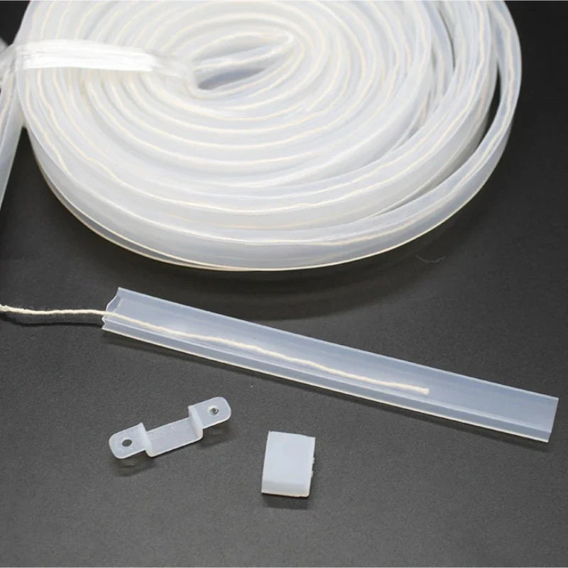 Axyaa Transparent LED Silicone Tube Waterproof Strip Light Channel Diffuser Hose Cover