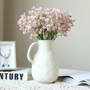 Axyaa Matte White Ceramic Vase Farmhouse Decor Pitcher Boho Room Vase