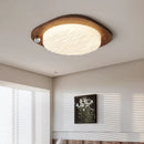 Axyaa Retro Walnut LED Ceiling Light - Nordic Style Home Decor