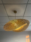 Axyaa Nordic Bamboo Weave Chandelier with LED E27 Bulb