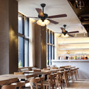 Axyaa Retro Vintage Ceiling Fan with LED Light and Remote Control