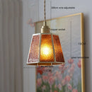Axyaa Colorful Glass Copper LED Pendant Lights for Kitchen Bedroom Living Room