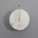 Axyaa Marble LED Wall Lamp in Gold Metal Finish for Living Room, Bedroom, Aisle & TV Background