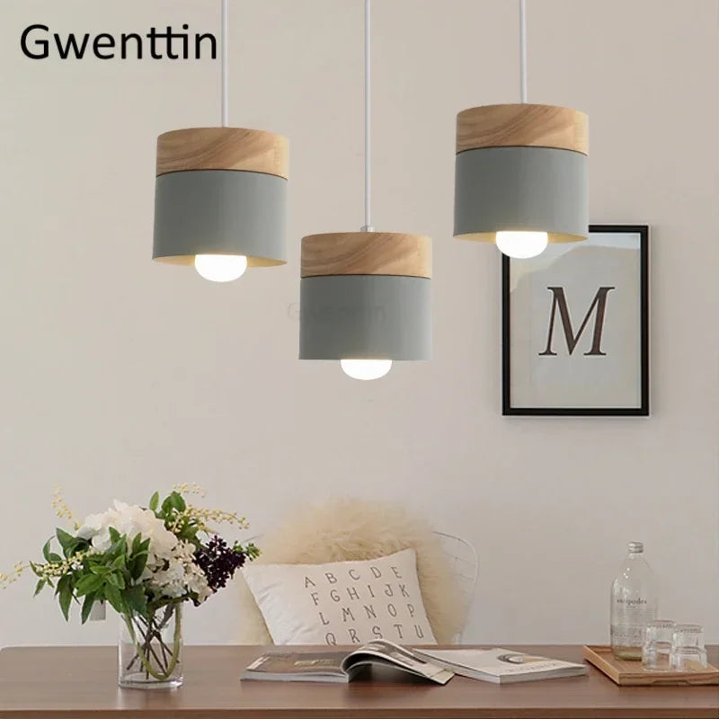 Nordic Macaron Pendant Light Fixture Modern Hanging Lamp Loft Decor Axyaa Luminaria