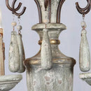 Axyaa Vintage Loft Wood Chandelier for Living Room Dining Bedroom
