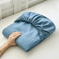 Axyaa Elastic Brushed Polyester Fitted Sheet Set + Pillowcase for Single Double Bed