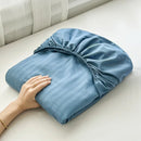 Axyaa Elastic Brushed Polyester Fitted Sheet Set + Pillowcase for Single Double Bed