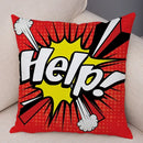 Axyaa Letters Print POP ART Pillowcase - Home Decor Cushion Cover
