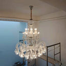 Axyaa Crystal Flower Chandelier Pendant Lamp Luxe Indoor Lighting