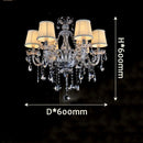 Axyaa Luxury Crystal Chandelier 6 Head Candlelight Pendant Lamp
