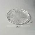 Axyaa Clear Glass Dinner Plate Set - Elegant Flat Dessert Snack Pasta Salad Tableware