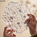 Axyaa Glass Plate: Creative Salad, Dessert, Sushi, Fruit, Molecular Cuisine Special Tableware