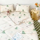Axyaa Summer Comforter Set with Cool Feeling Fabric, Ice Silk Sheet, Pillowcase