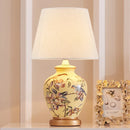 Axyaa Bird Ceramic Table Lamp - European Retro New Chinese Pastoral Living Room Decor