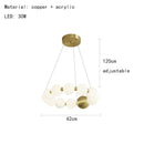 Axyaa Modern Glass Ball LED Ceiling Chandelier - Round Shaped Minimalist Pendant Light