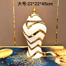 Axyaa Ceramic Vase Jar Home Decor Electroplated Gold Soft Decoration Storage