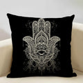 Axyaa Hamsa Cushion Cover, Mandala Sofa Pillow Case, 45x45cm