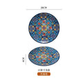 Axyaa Bohemian Ceramic Large Steak Plate for Home and Restaurant
