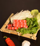 Axya Bamboo Square Plate Tray for Restaurant, Buffet, and Hot Pot