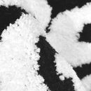 Axyaa Cute Tufted Bath Mats, Black & White Fun Carpet Rug, Bedroom & Living Room Gift Mats
