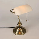 Axyaa Yellow Glass Desk Lamp - Retro Design LED Table Light for Home Office Bedroom