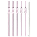 Axyaa Glass Straws Set: High Borosilicate, Ice-sugar Gourd, Cocktail, Milkshake Straw