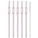 Axyaa Glass Straws Set: High Borosilicate, Ice-sugar Gourd, Cocktail, Milkshake Straw