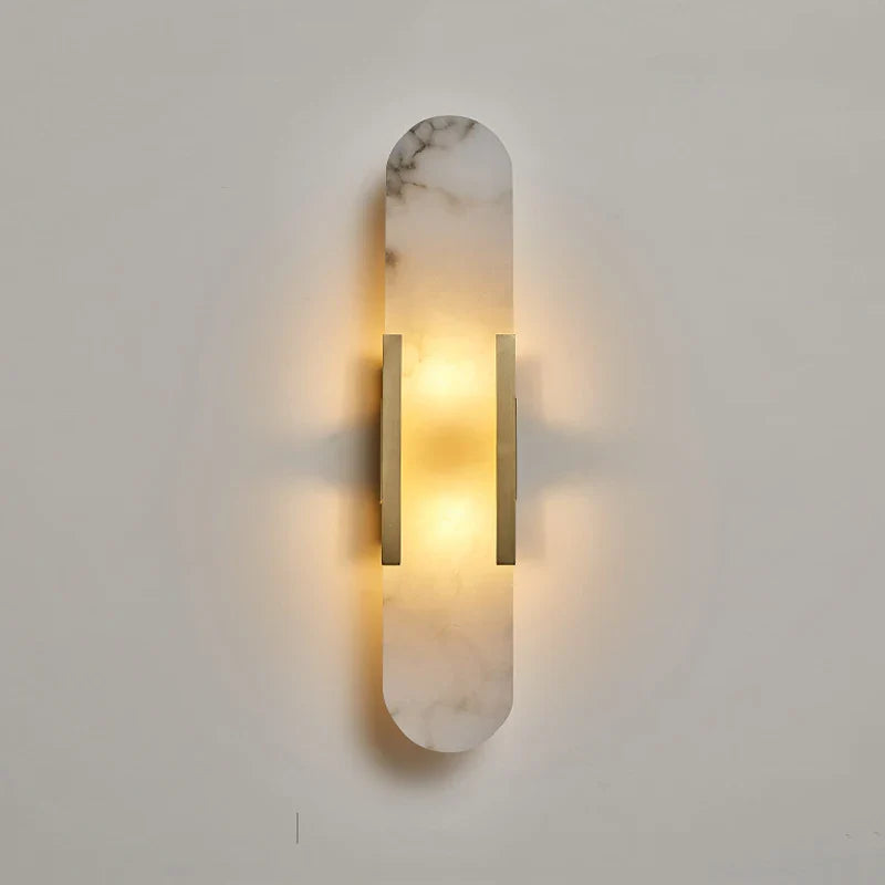 Marble Wall Lamp Living Room Bedroom Decor Golden Sconce Axyaa Aisle Staircase