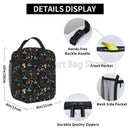 Axyaa Insulated Forest Mushrooms Lunch Bag: Portable Thermal Meal Tote for Travel & Picnic.