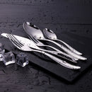 Axyaa Stainless Steel Cutlery Set - 24Pcs Mirror Knife Fork Spoon Dinner Flatware