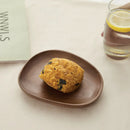 Axyaa Black Walnut Wood Dessert Tray - Japanese Style Irregular Shape Tray